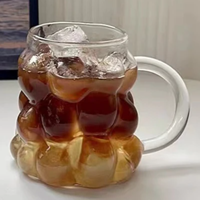 Grape-Shaped Transparent Glass Cup