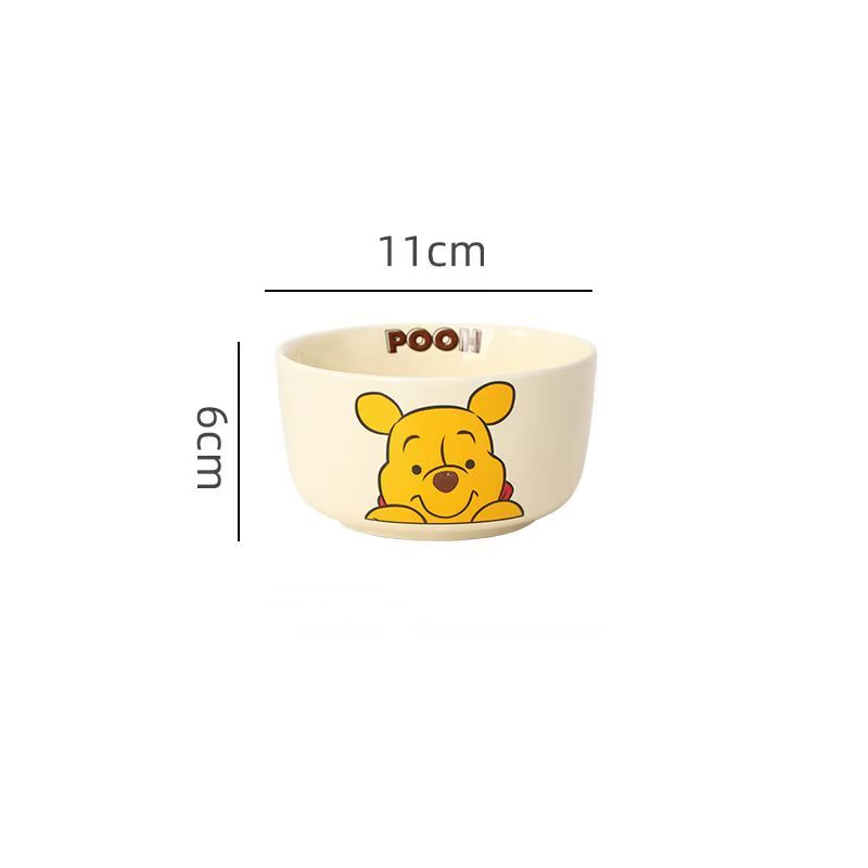 Disney Winnie the Pooh & Tigger Ceramic Bowl – Heat Resistant Cartoon Tableware