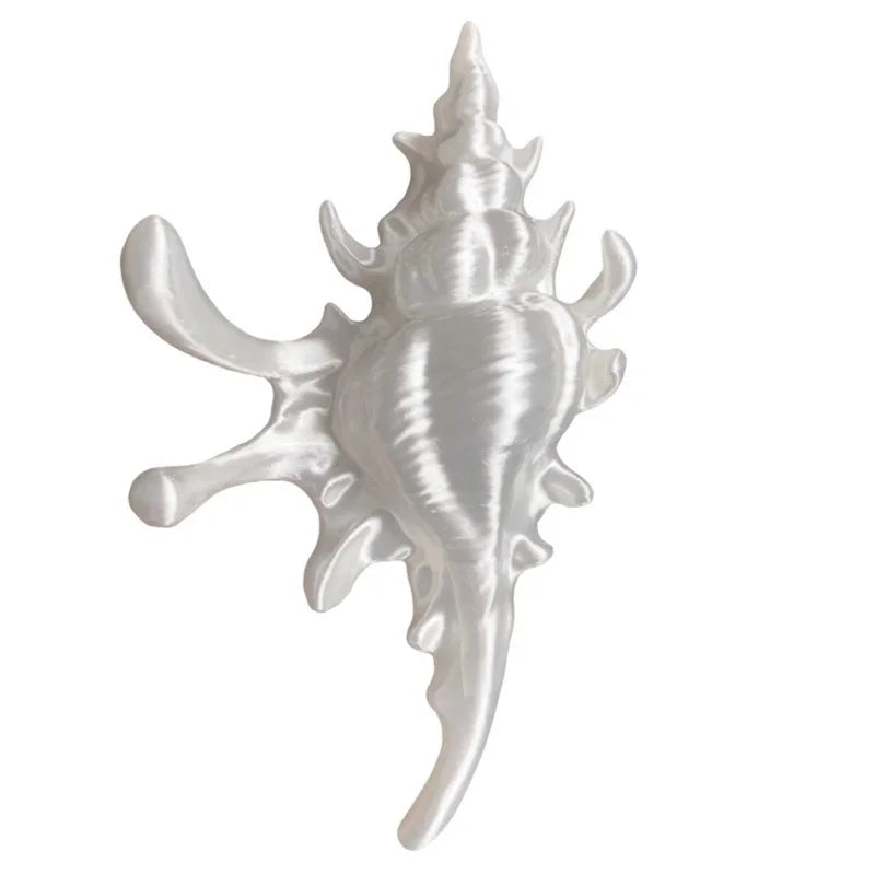 Seashell-Shaped Acrylic Hair Clip – Random Color, Trendy Summer Design