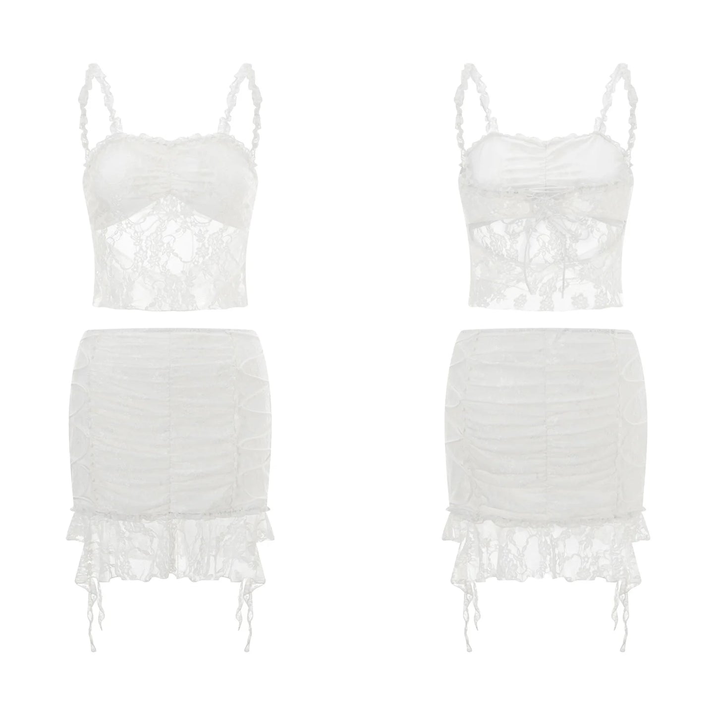 White Lace Two-Piece Set
