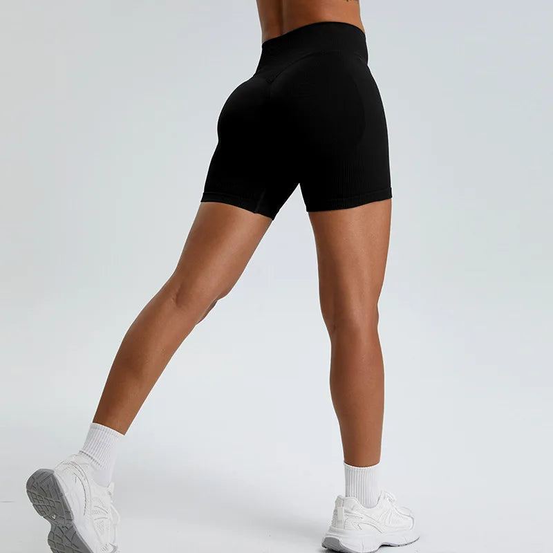 High-Waist Push-Up Gym Shorts – Multi Colors