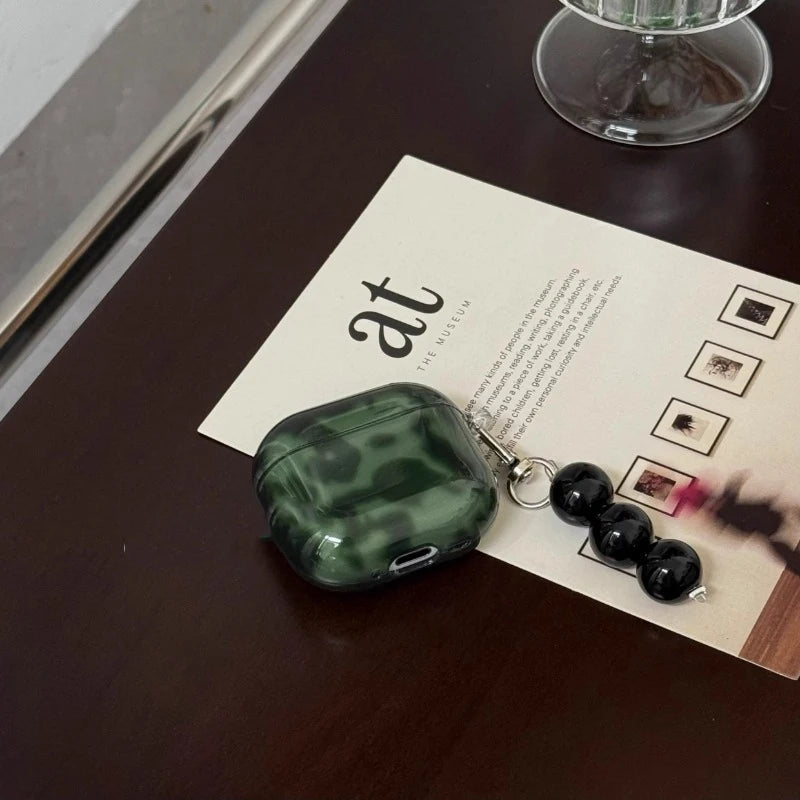 Translucent Green Amber AirPods Case – Unique Gem-Like Elegance