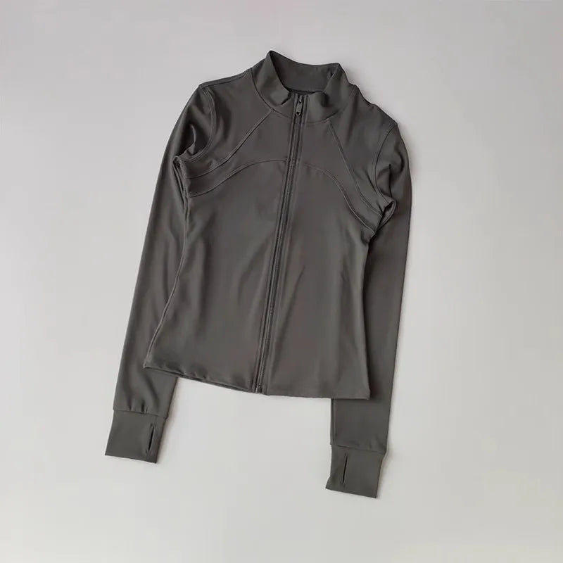 Women’s Quick-Drying Sports Jacket – Long Sleeve Fitness Training Top