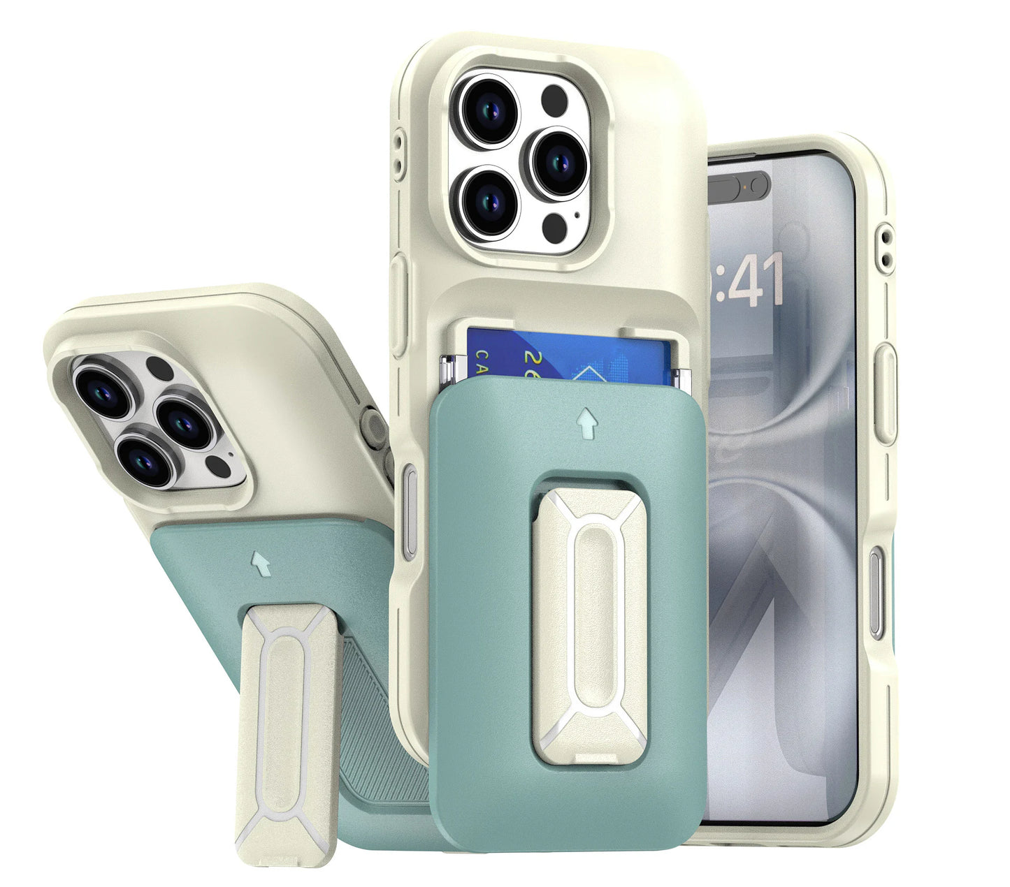 New Korean Sliding Card Holder Kickstand Protective Phone Case for iPhone 11 to iPhone 16 Pro Max – Stylish Multi-Functional Cover