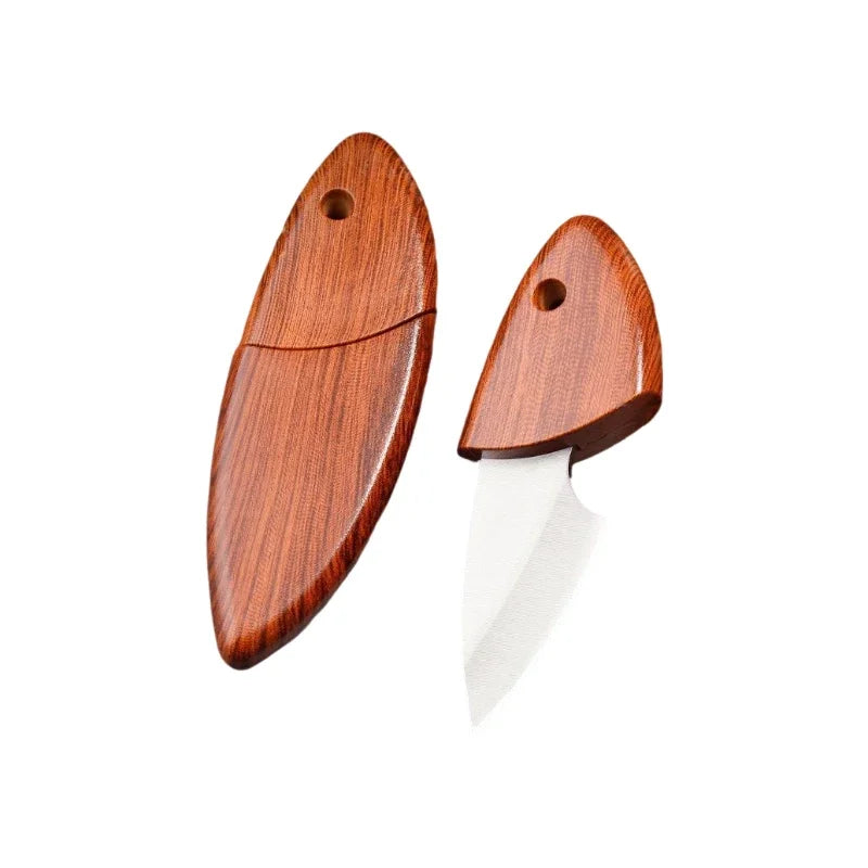 Mini Kitchen Knife with Wooden Dolphin Design