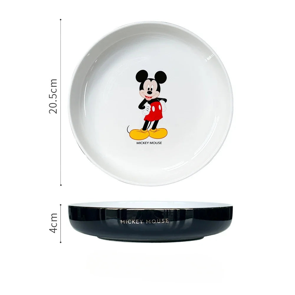 Disney Mickey Minnie Donald Ceramic Dinner Plate – High-Quality Cartoon Tableware