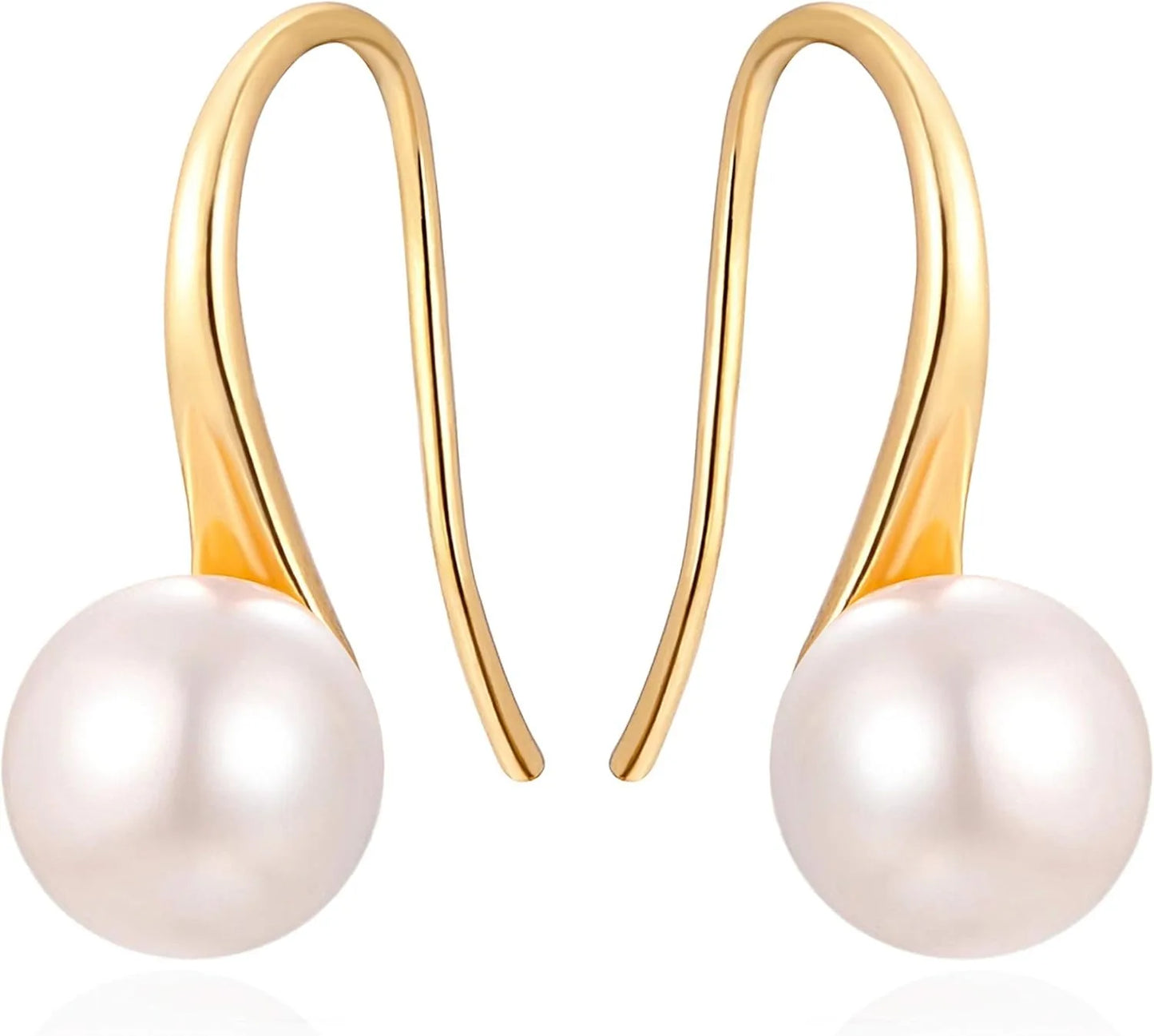 Classic Pearl Drop Earrings – Gold or Silver Plated