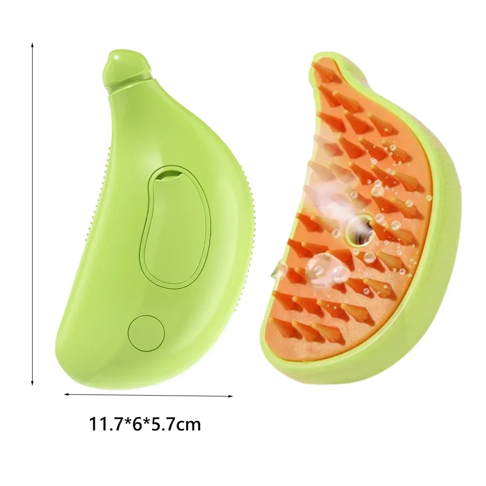 Steam Pet Hair Brush – Gentle Grooming & Massage