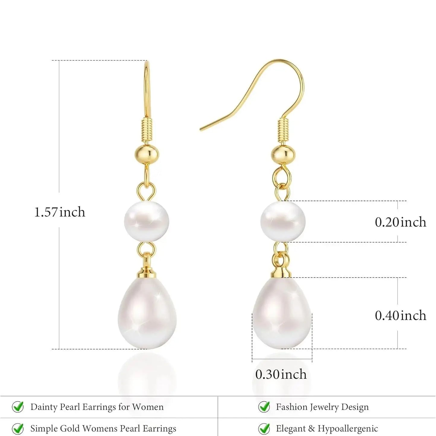 Elegant Pearl Drop Earrings