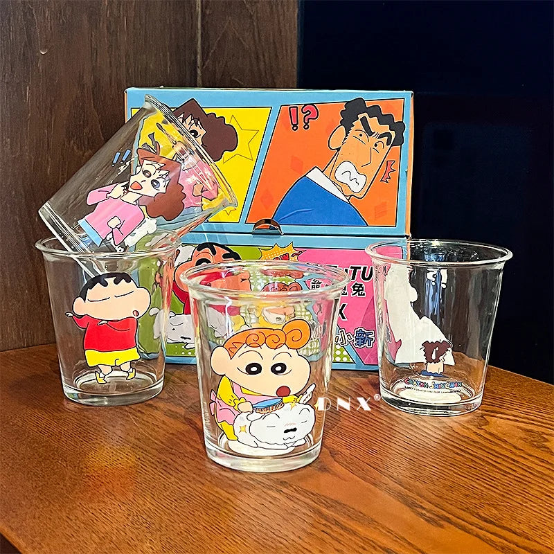 Crayon Shin-chan Cartoon Glass Cup Set