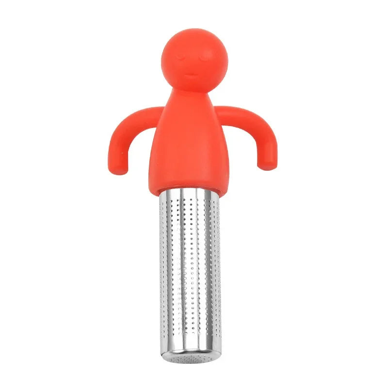 Funny Human-Shaped Tea Infuser – Silicone & Stainless Steel