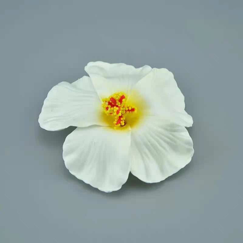Hawaiian Flower Hair Clip – Plumeria/Hibiscus Summer Hair Accessory