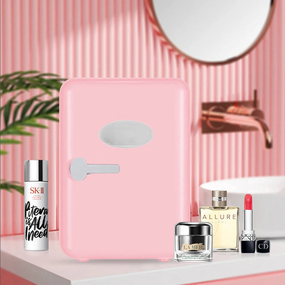 Mini Portable 4L Fridge – Cooler & Warmer for drinks, cosmetics, dairy products, and medicines.