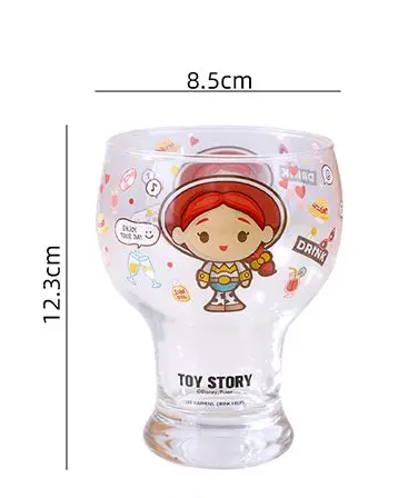 Disney Toy Story Glass Mug – Cartoon Sheriff Woody & Jessie Water Cup
