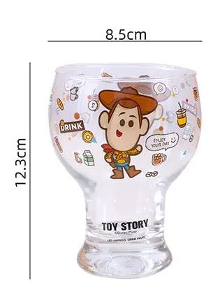 Disney Toy Story Glass Mug – Cartoon Sheriff Woody & Jessie Water Cup