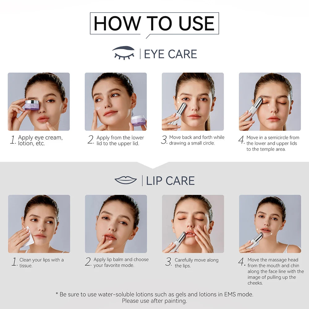 ANLAN EMS Eye Beauty Device – Microcurrent Eye Massager for Eye Bags, Dark Circles, and Lifting