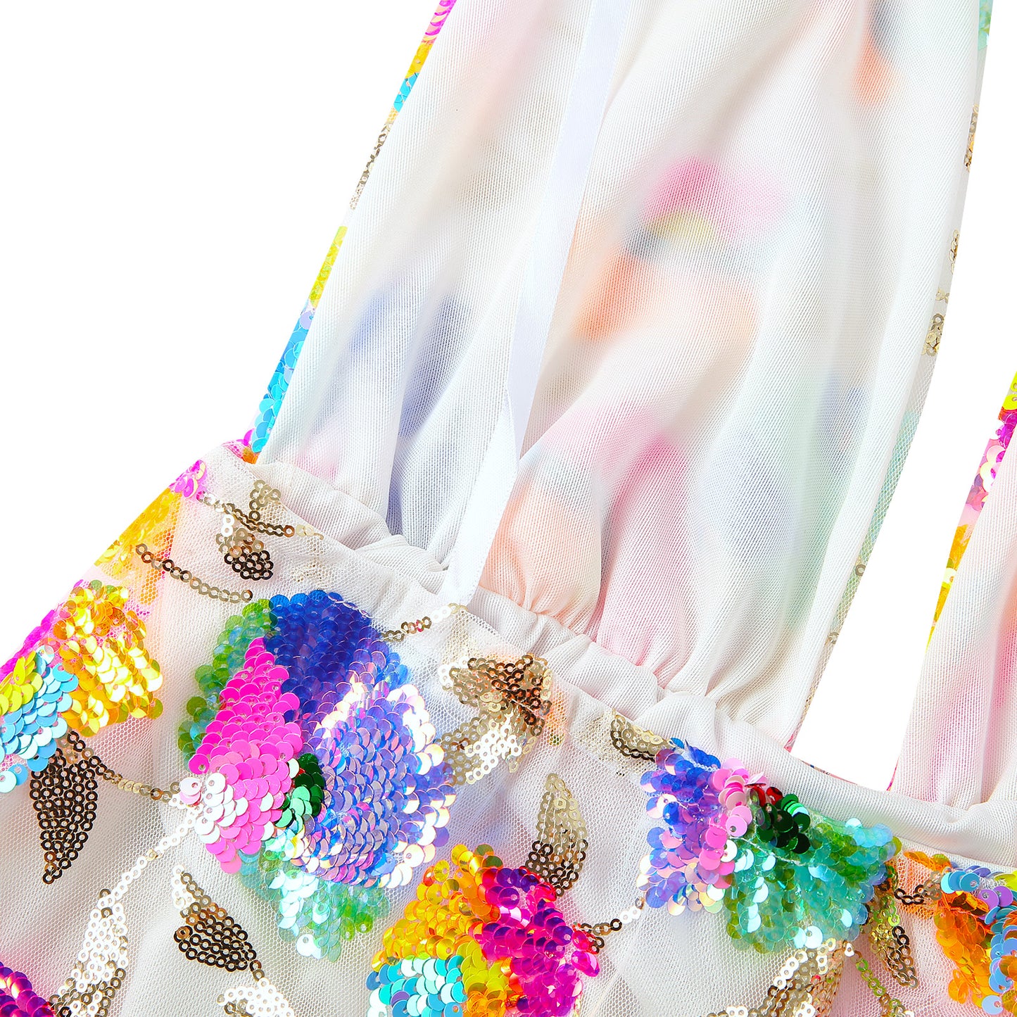 Sparkly Floral Sequin Mini Dress – Backless Summer Partywear