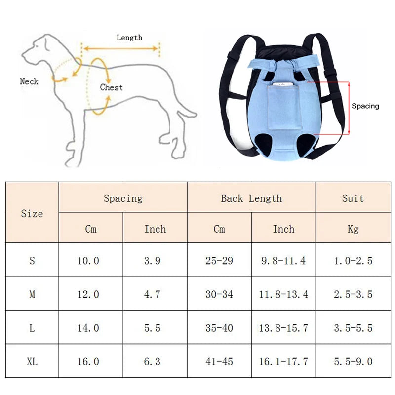 Denim Pet Carrier Backpack – Stylish & Comfortable Travel for Pets