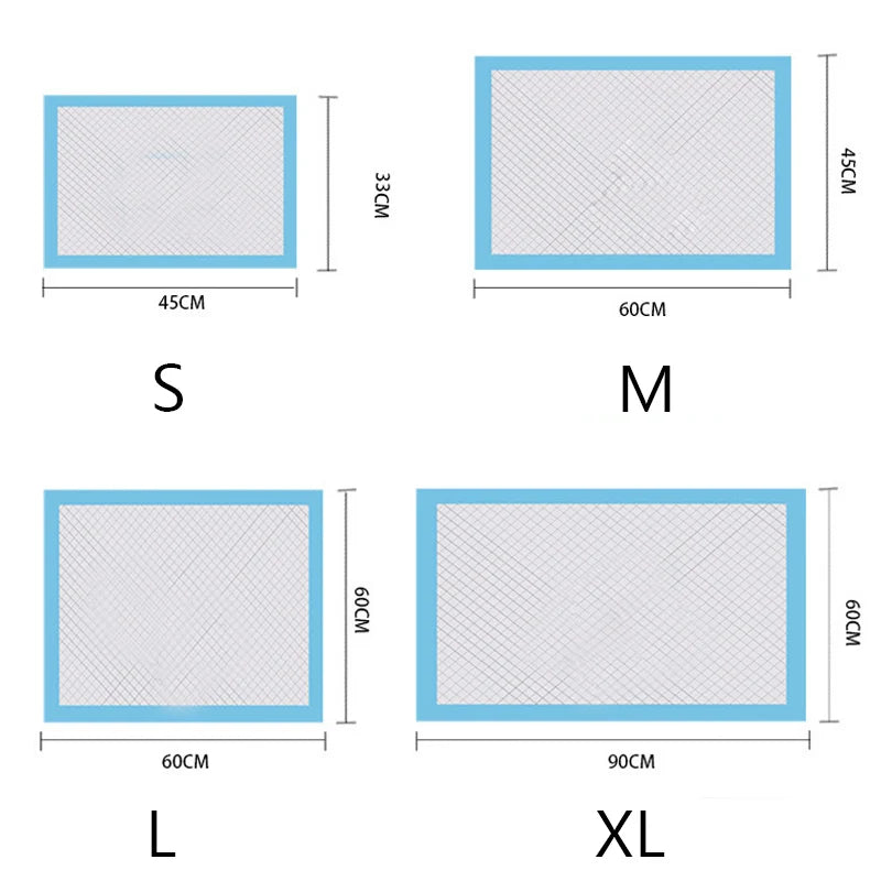 Super Absorbent Pet Training Pads – 10pcs, Various Sizes