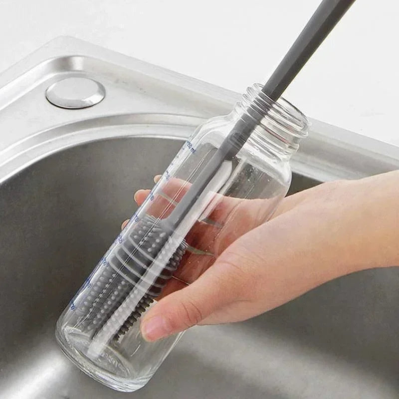 Silicone Bottle Cleaning Brush with Long Handle