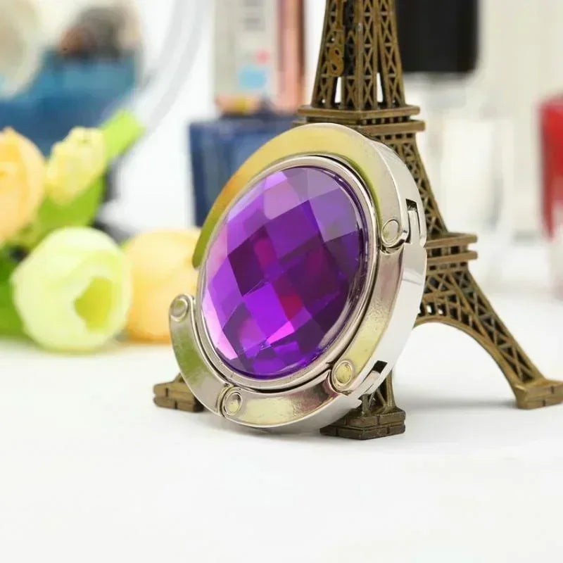 Foldable Crystal Bag Hook for Table
