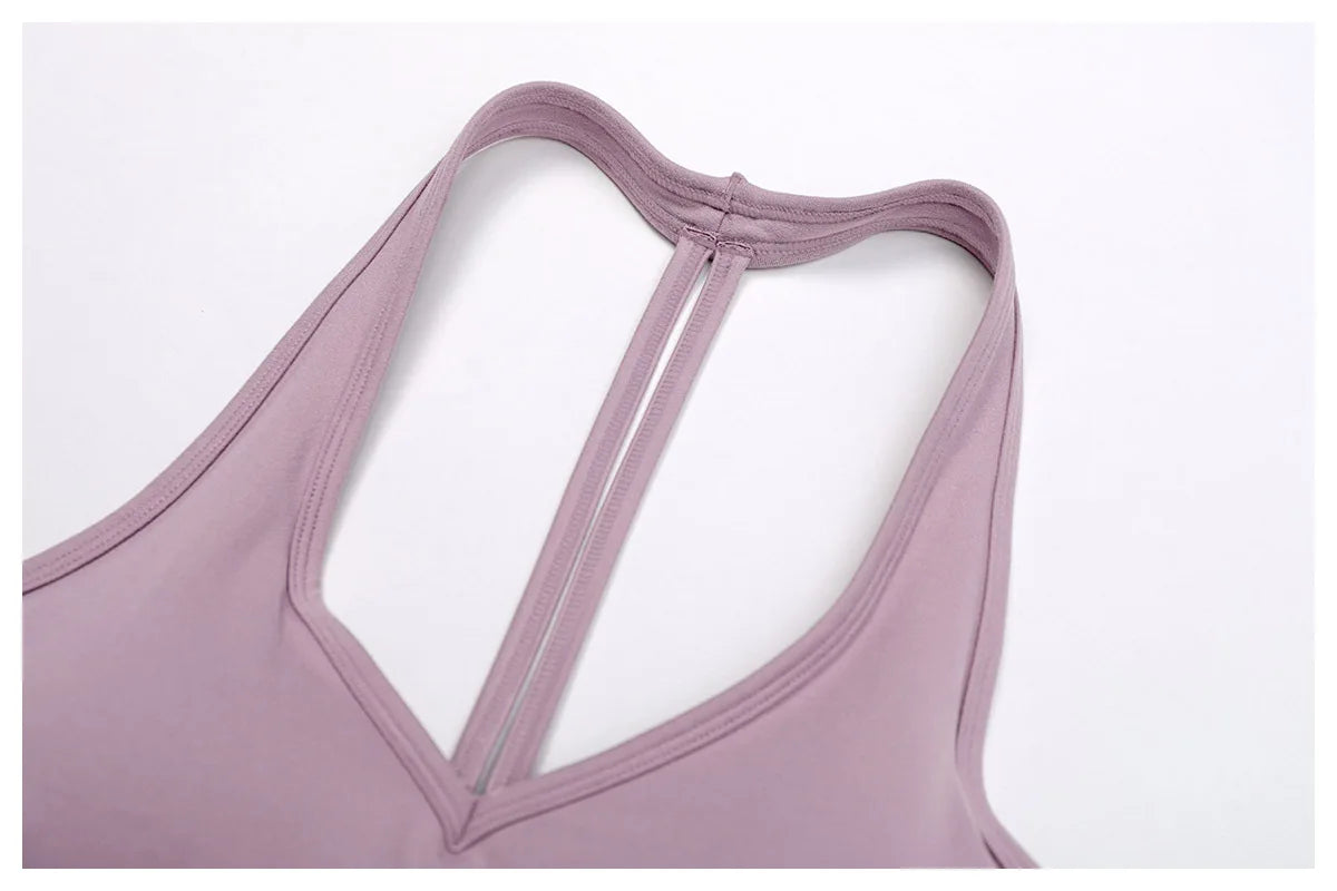 2PCS Women's Yoga Set – Strappy Top with High-Waisted Wide-Leg Pants
