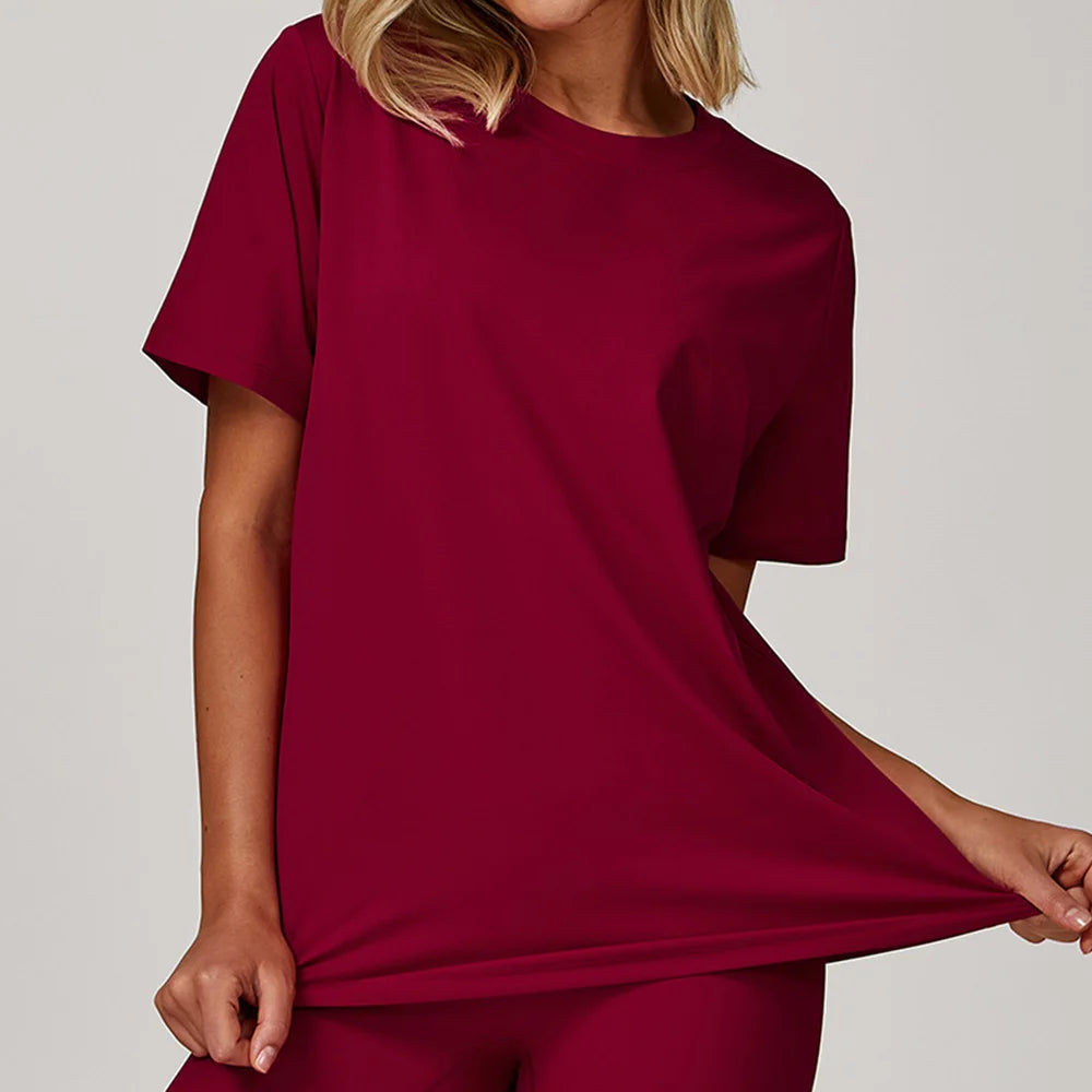 Loose Fit Quick-Dry Workout T-Shirt – Women’s Short Sleeve Gym Top
