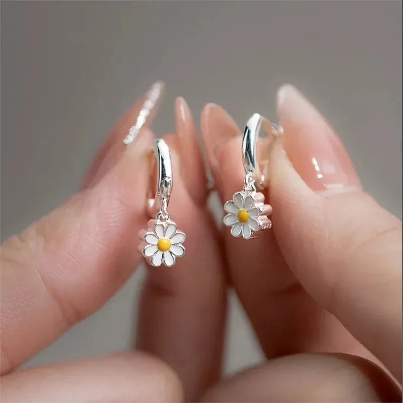 Elegant Flower Hoop Earrings – Multiple Designs