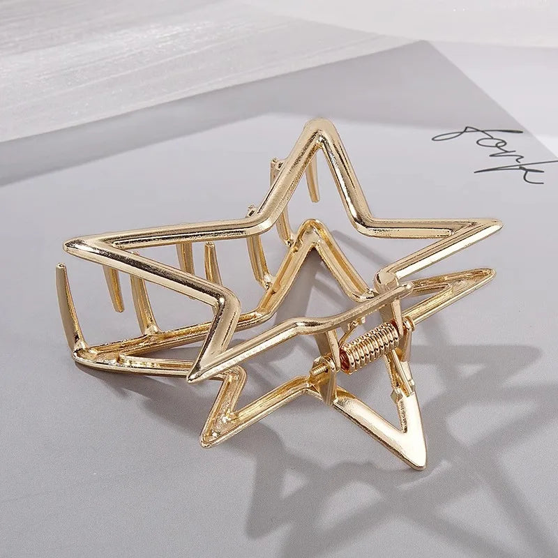 Hollow Star Metal Hair Claw