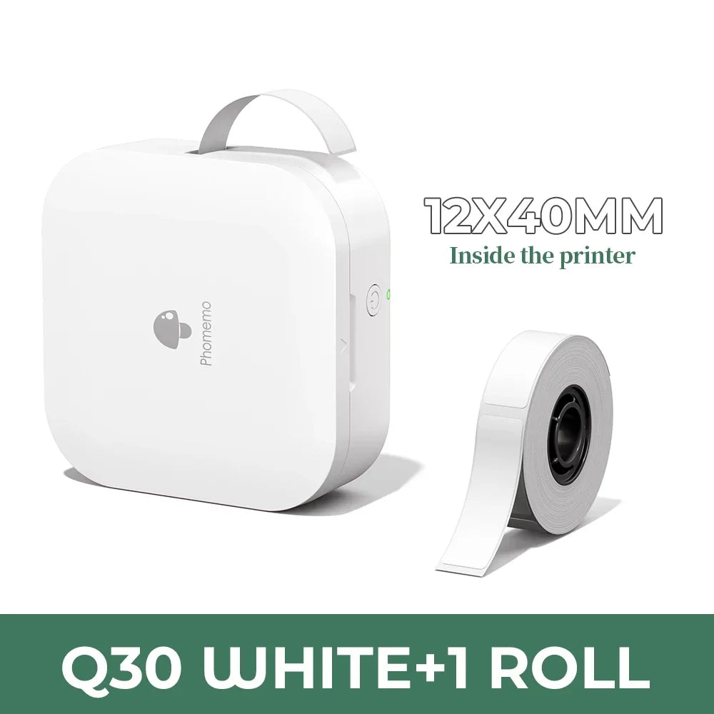 Phomemo Q30 Mini Portable Label Printer – Wireless Inkless Thermal Printing