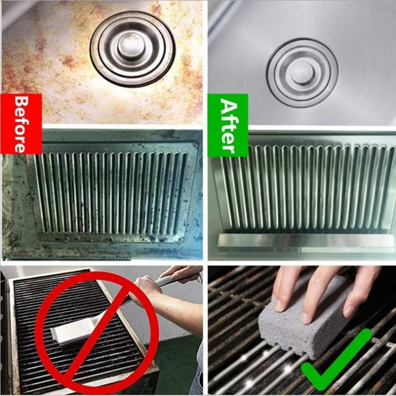 BBQ Grill Cleaning Stone – Pumice Block for Easy Grease Removal