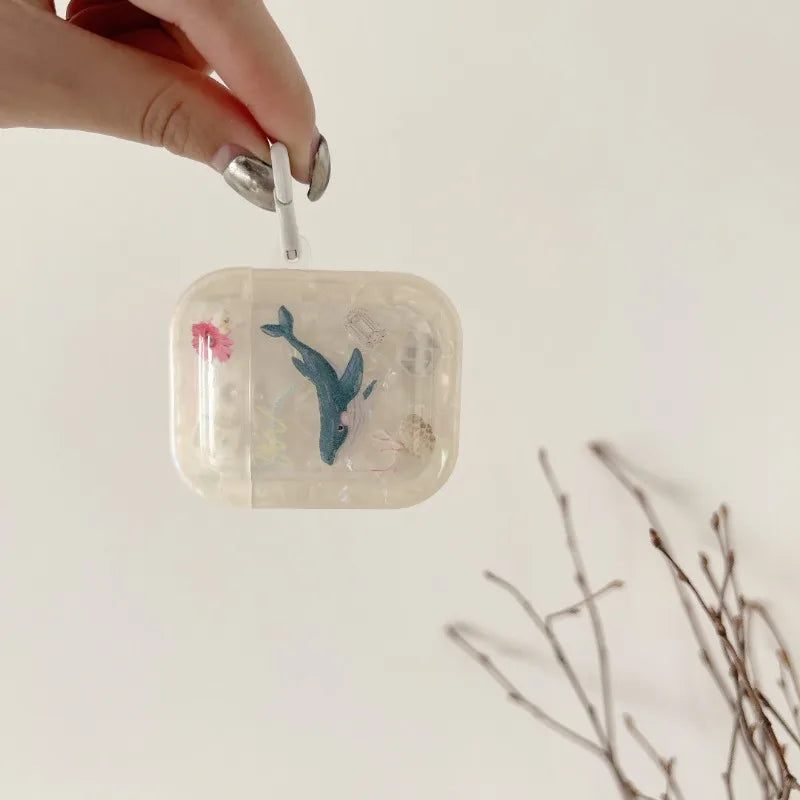 Whale & Shell AirPods Case – Ocean-Inspired Elegance