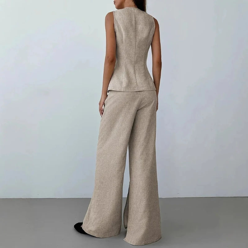 Chic Two-Piece Vest & Pants Set