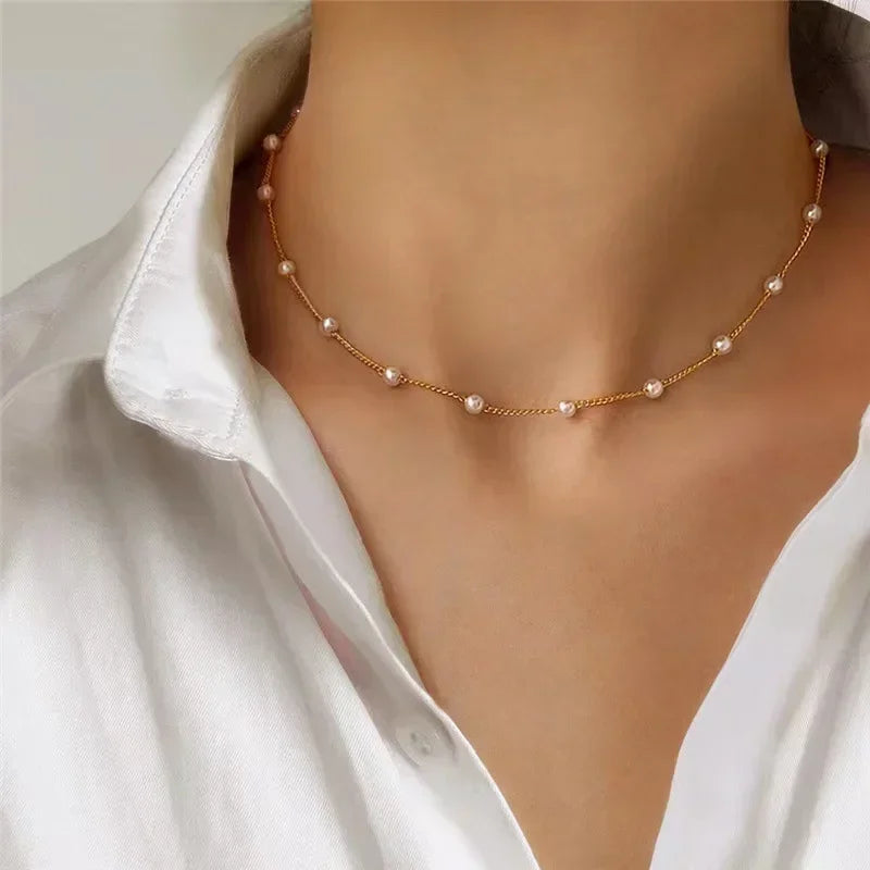 Layered Choker Necklace Set – Multiple Styles