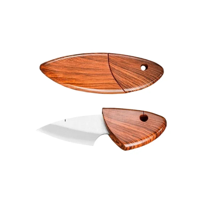 Mini Kitchen Knife with Wooden Dolphin Design