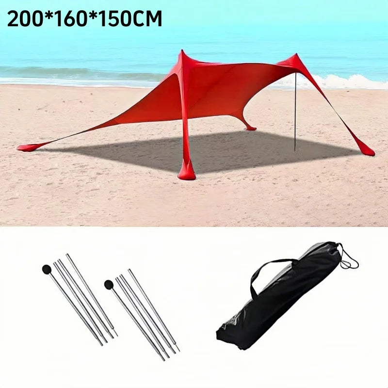 Portable Beach Tent – UV Protection Sunshade for 3-4 People