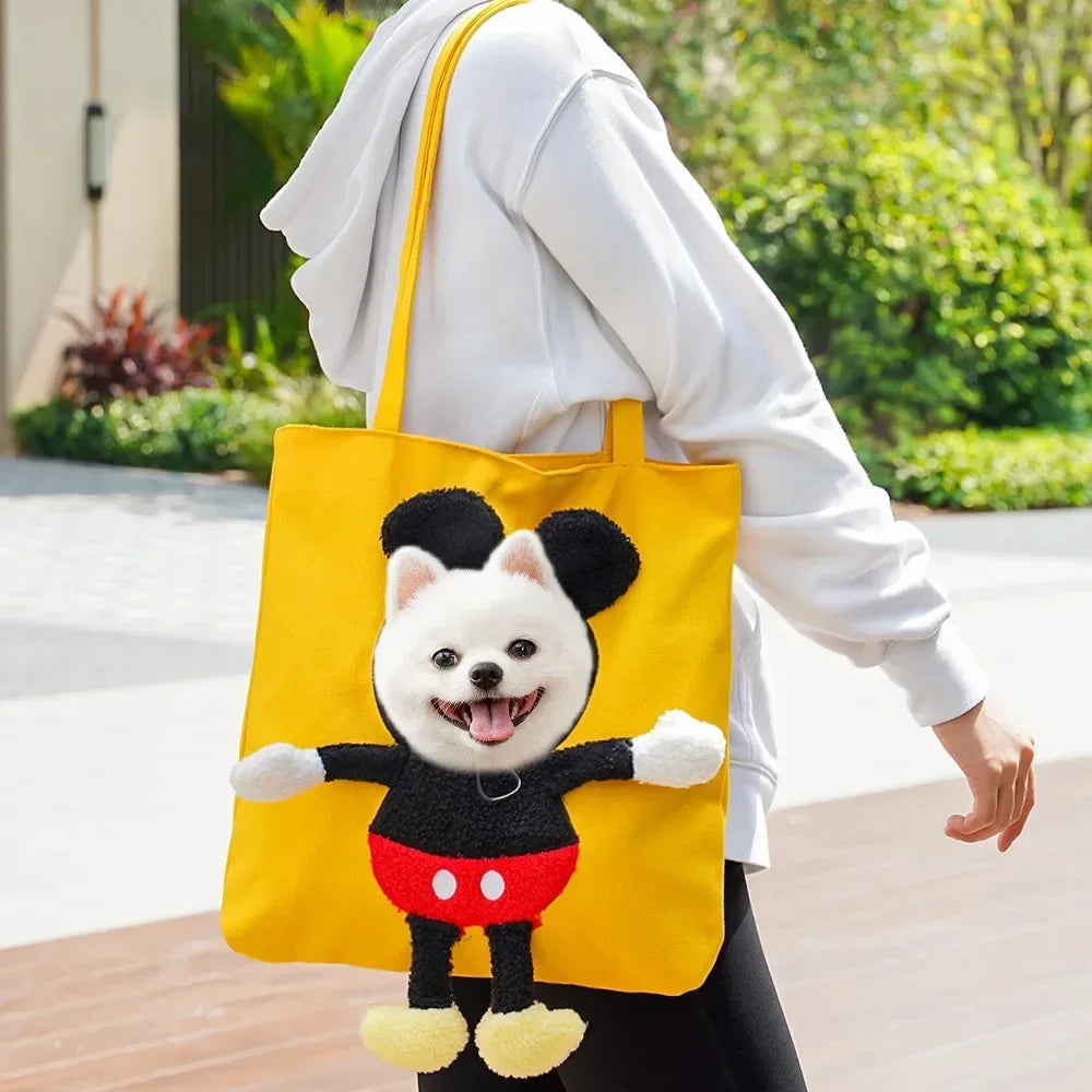 Cute Pet Shoulder Bag – Cartoon-Inspired Carrier for Small Cats & Dogs