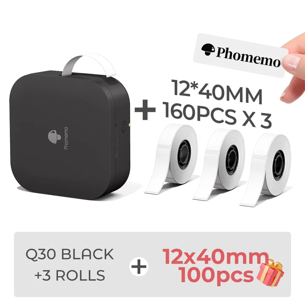 Phomemo Q30 Mini Portable Label Printer – Wireless Inkless Thermal Printing
