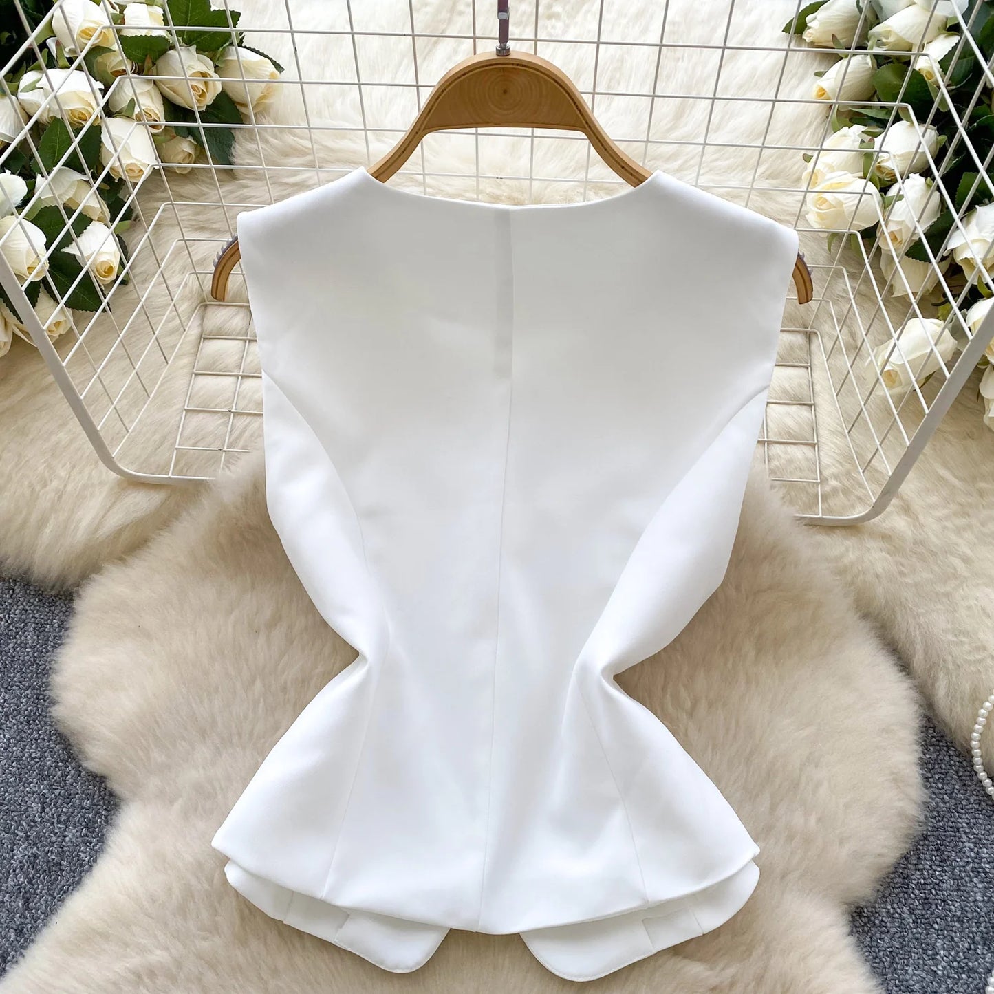 SINGREINY Elegant Solid OL Sets Blouse + Pleated Skirt – Two-Piece Suit