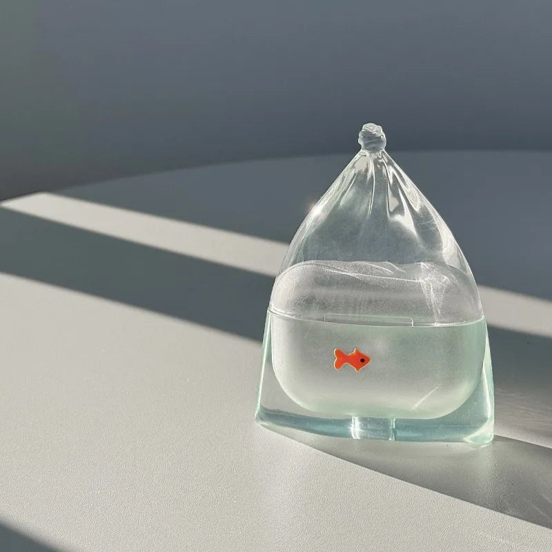 Transparent Goldfish AirPods Case – Artistic Water-Inspired Design