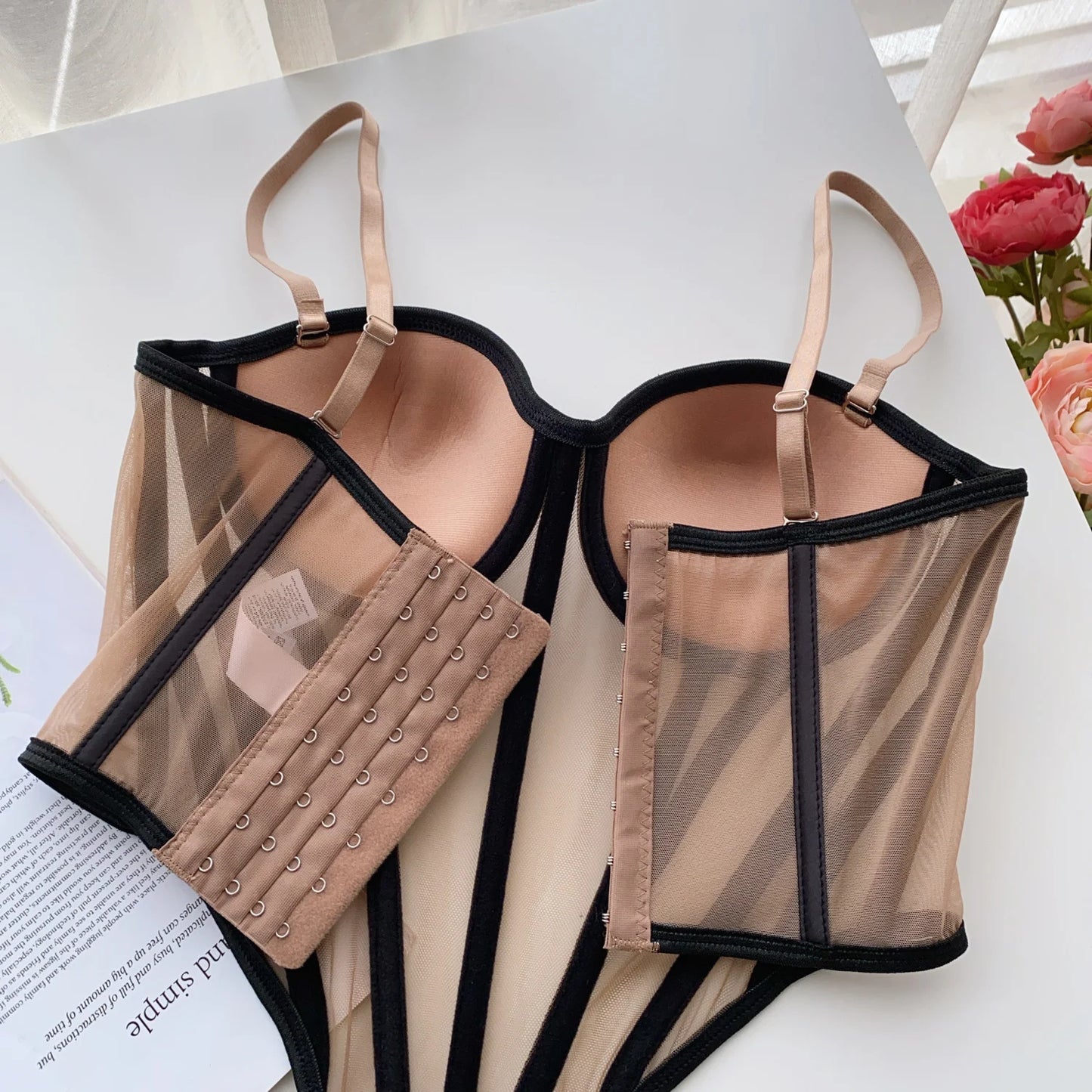 Sheer Strapless Corset Top – Slim Transparent Bustier Camisole