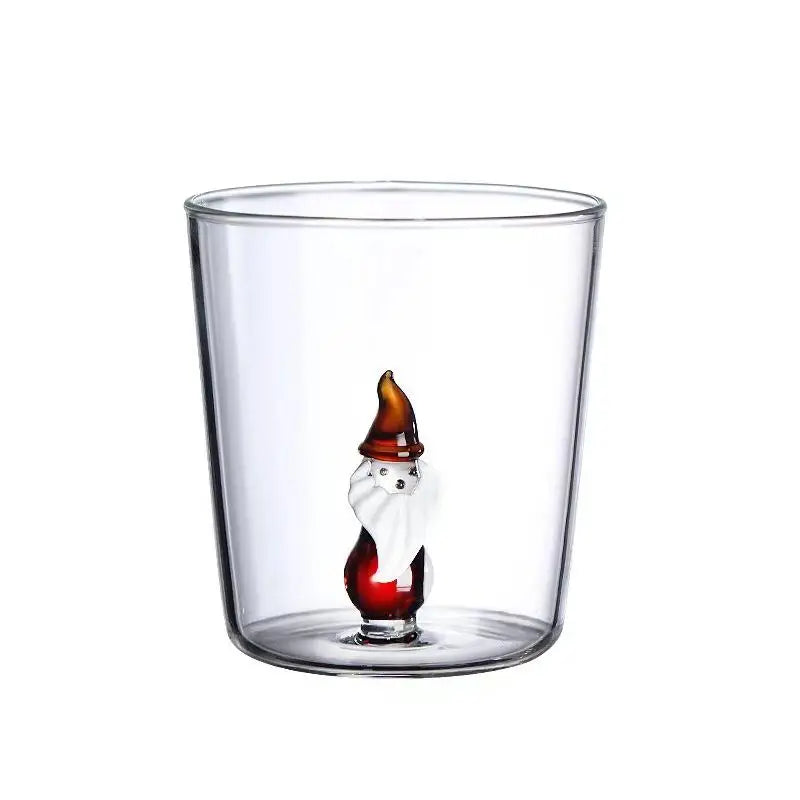 3D Christmas Glass Cup – Festive Tree Design