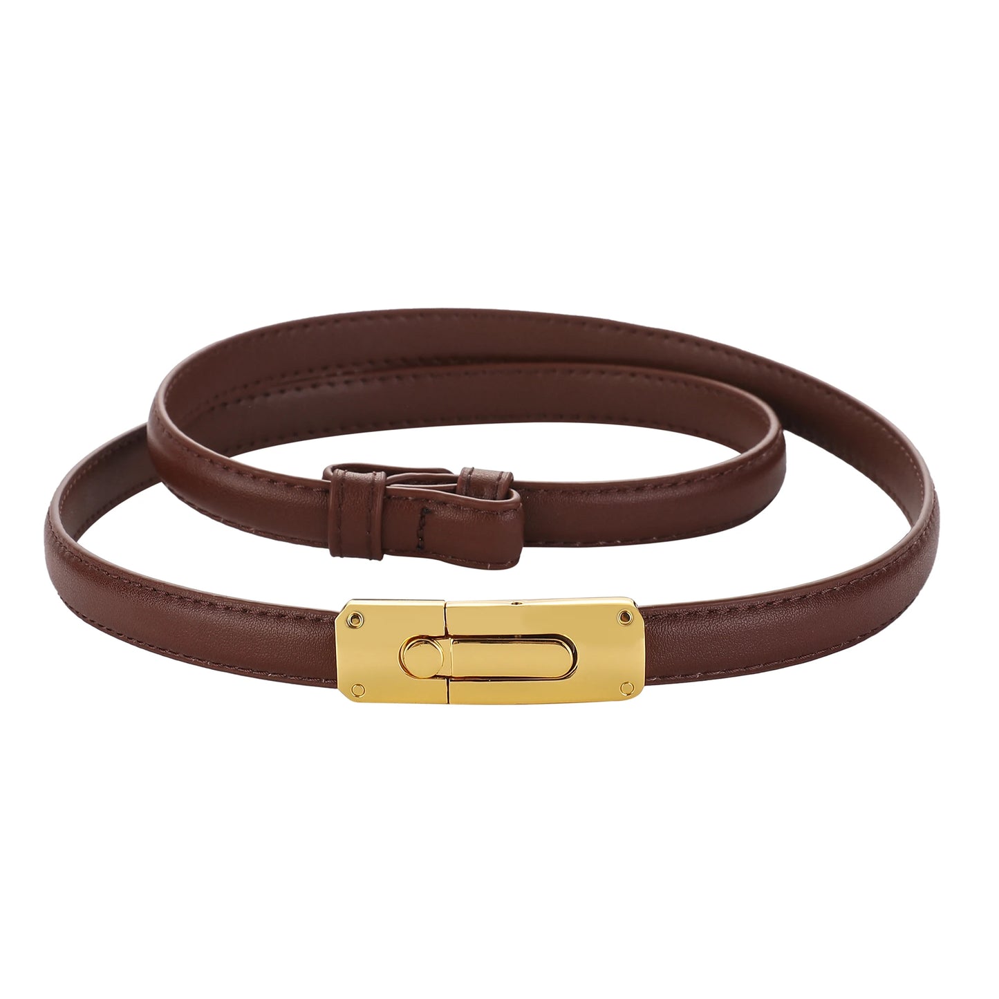 Elegant Thin Leather Adjustable Belt