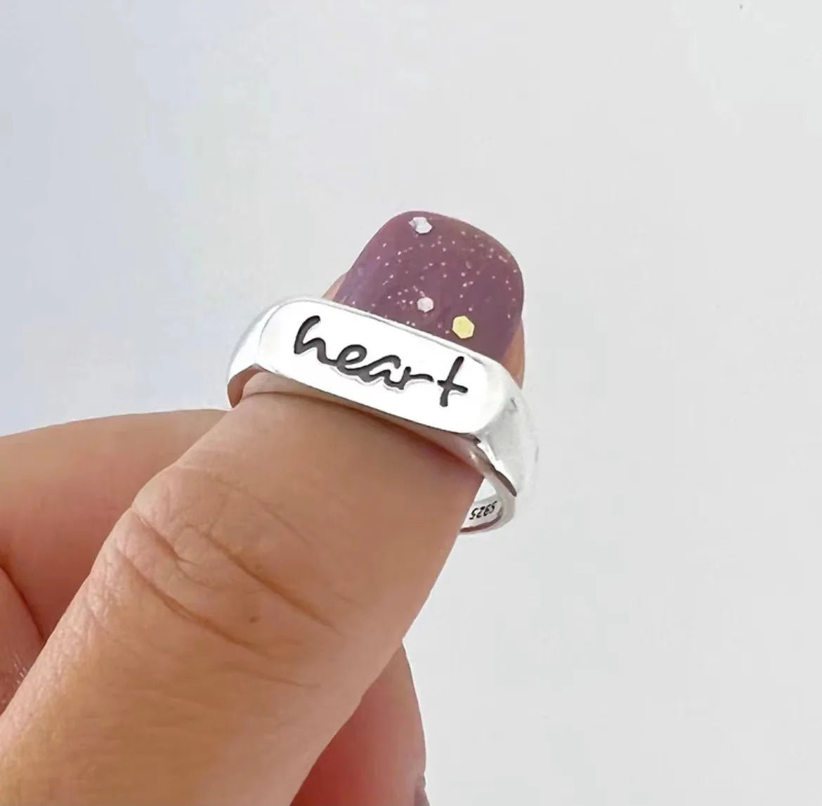 925 Sterling Silver Double-Line Geometric Ring