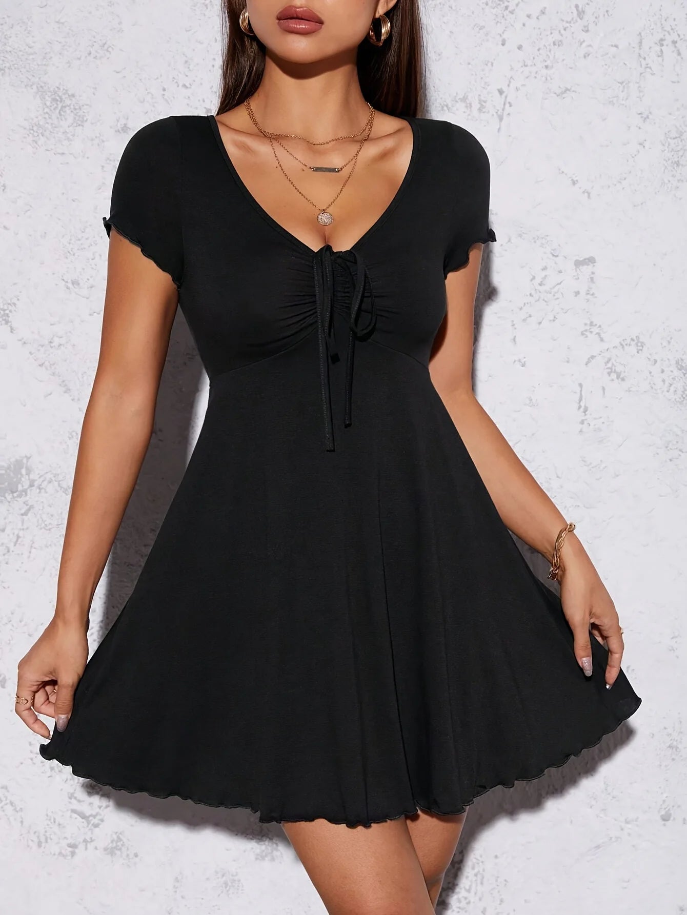 Butterfly Knot Slim Fit Mini Dress