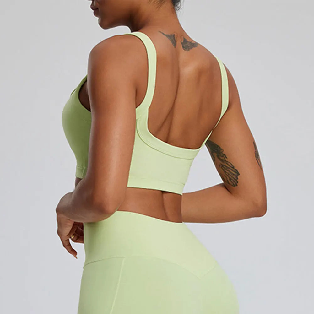 Padded Sports Crop Top – High Support for Yoga & Gym (Multi Colors)