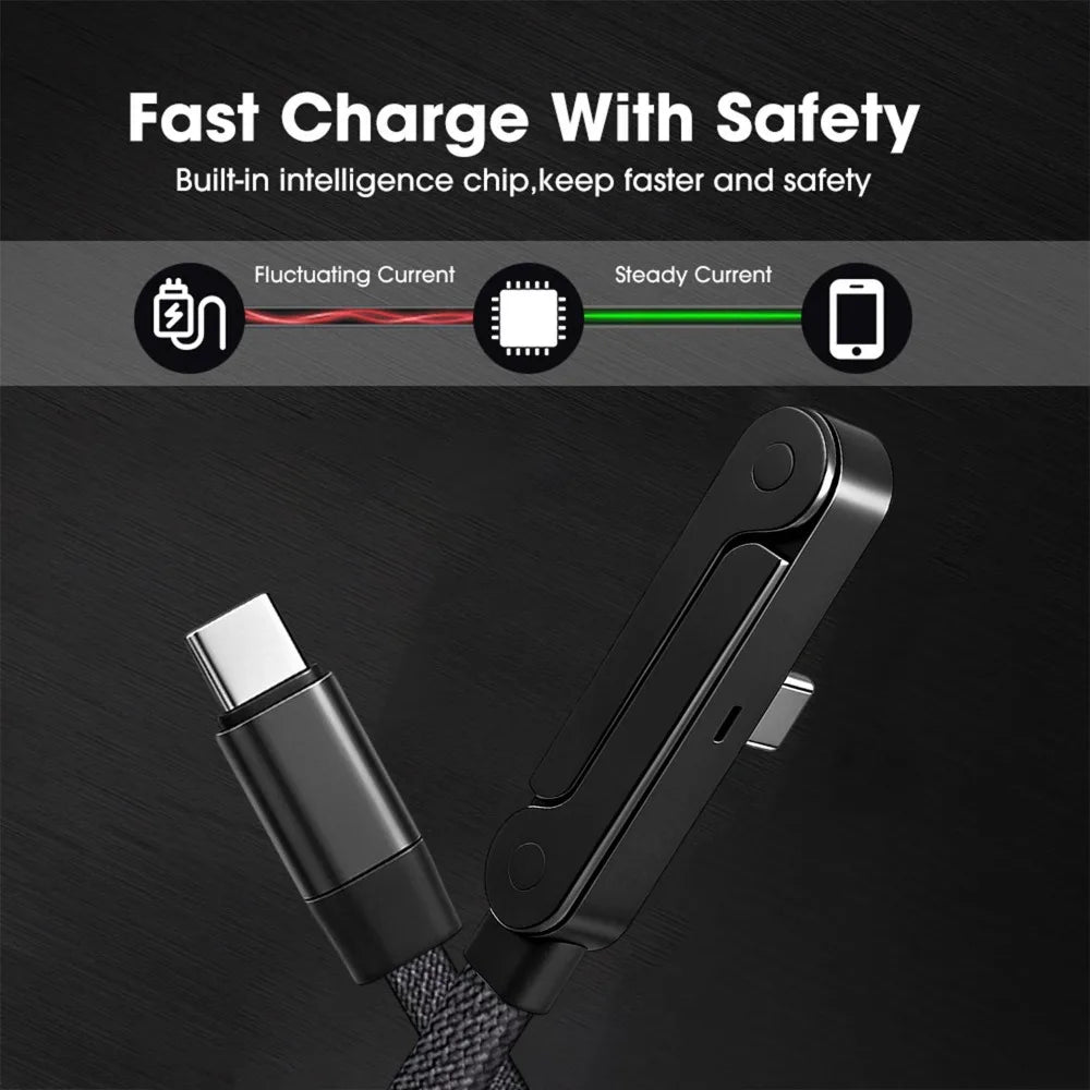 Type-C to Type-C Charging Cable with Phone Stand