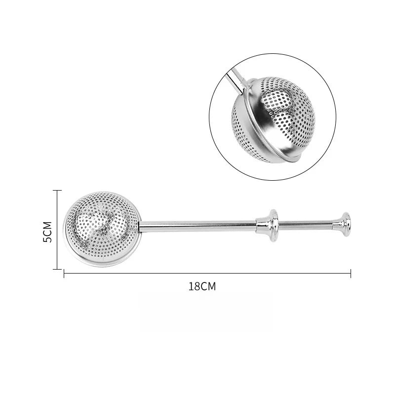 Stainless Steel Tea Infuser Pipe – Curved Handle Filter