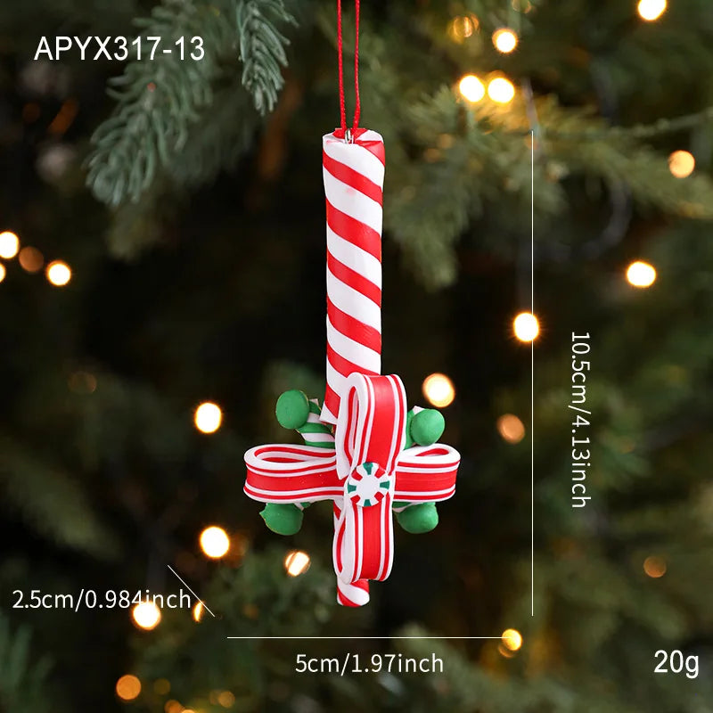 Christmas Candy Cane Ornament – Glitter Hanging Holiday Decoration