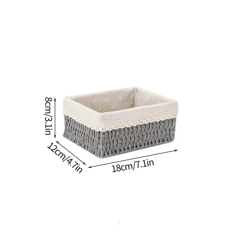 Wicker Storage Basket with Lid